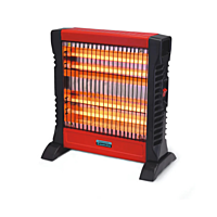 Front image of Padmini Quartz Heater Rapid 1200 with two heat settings. Front image of Padmini Quartz Heater Rapid 1200 with two heat settings.