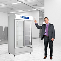 Close-up of the Cooling System: Advanced cooling technology in Blue Star VC800CD Visi Cooler