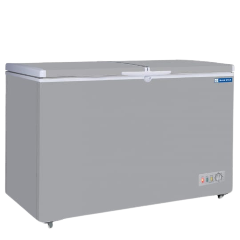 Front look of Blue star Cooler and Deep Freezer 275 Litre-CHFK275DGS-Grey
