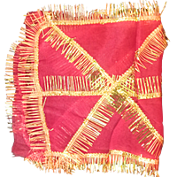 Red Cloth Cross and round designed designer chunri
