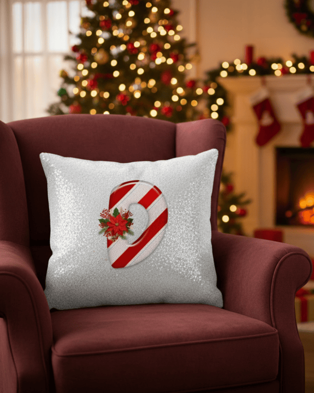 Christmas Initial Flip Sequins Pillow Cover