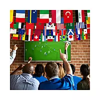 World Cup 48 Countries Flag Bunting Rope (14x20cm Flags, 13m Length)