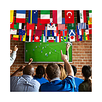 World Cup 48 Countries Flag Bunting Rope (14x20cm Flags, 13m Length)