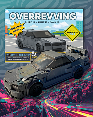 Nissan GTR R34 - Generic Plastic Brick Assembly Puzzle Kit