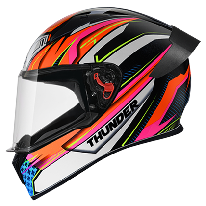 STUDDS THUNDER D8 BLACK N10 ORANGE M/V (L)