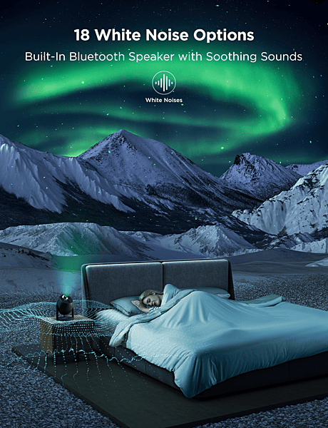 Govee Star Light Projector with Aurora Effects - Matter, Google Home with White Noise