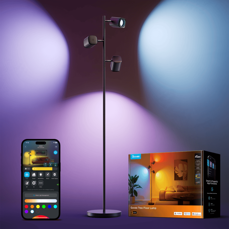 Govee RGBWW Tree Floor Lamp Compatible with Matter