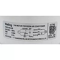Motor Evaporador 1T, Mirage,Rpg20B (Rpg20D-1) 208/230V, 60Hz, .19A, 20W, 4P - 11002012000398