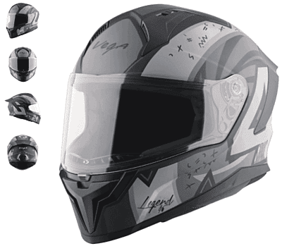 VEGA SONIC DX LEGEND DULL BLACK/GREY C/V (L)