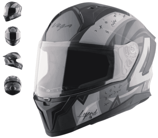 VEGA SONIC DX LEGEND DULL BLACK/GREY C/V (L)