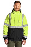 CSJ500 CHAMARRA BOMBER IMPERMEABLE DE ALTA VISIBILIDAD CON AISLAMIENTO CORNERSTONE ANSI 107 CLASS 3