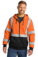 CSF300 CHAMARRA POLAR DE ALTA VISIBLIDAD CON CAPUCHA CORNERSTONE ANSI 107 CLASS 3 HEAVY-DUTY