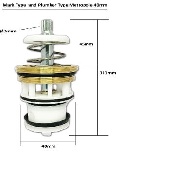 40mm Plumber Type Metropole Flush 1.5"/PE-1107 40mm Plumber Type Metropole Flush 1.5"/PE-1107