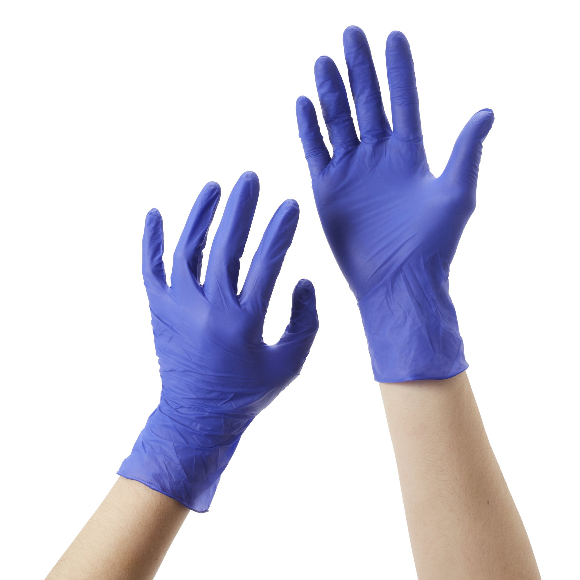 Exam Glove McKesson Confiderm® 3.0 NonSterile Nitrile Standard Cuff Length Textured Fingertips Blue Not Rated