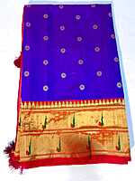 J441: Ready To Ship Beautiful Paithani Saree With Stitched Blouse