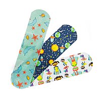 McKesson Kids Plastic Adhesive Strip Bandage 3/4" x 3" Assorted Prints Sterile (BX/100EA)