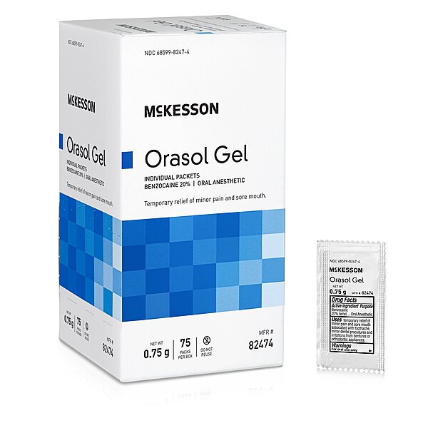 McKesson® Oral Pain Relief Benzocaine Gel 20% Strength 0.75 g