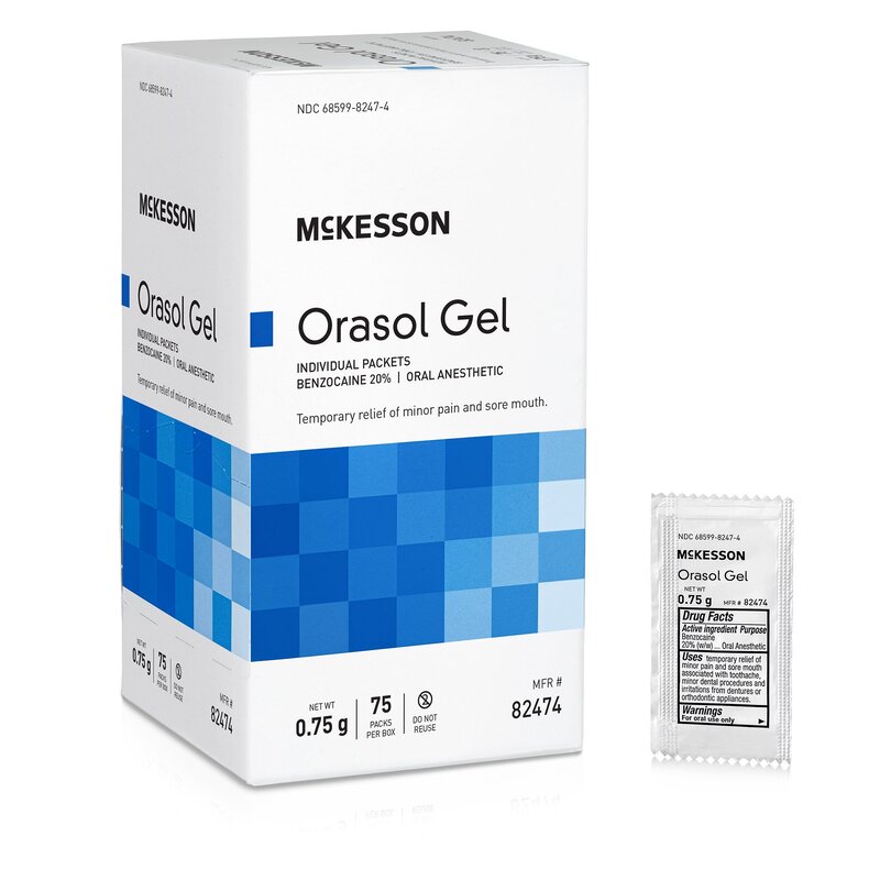 McKesson® Oral Pain Relief Benzocaine Gel 20% Strength 0.75 g