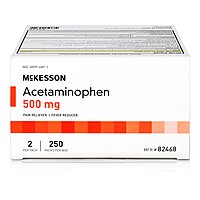 McKesson Acetaminophen 500 mg Unit Dose Tablets, 250 Packs/Box