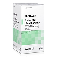 McKesson Hand Sanitizer with Aloe Packets 0.9 g, 66.5% Ethyl Alcohol (144/Box)