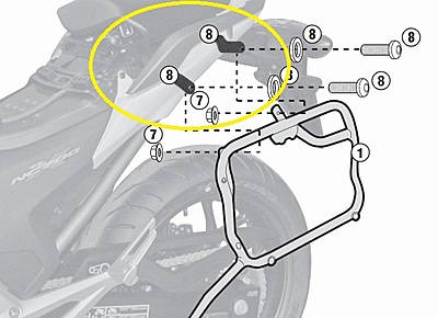 KAPPA HONDA PANNIER KIT 1146KITK - NC750 S / X (16-19)