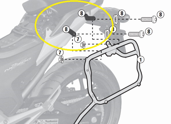 KAPPA HONDA PANNIER KIT 1192KITK - NC750 X (21)