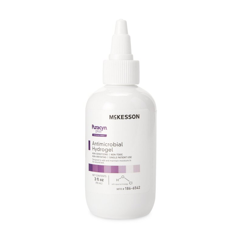 McKesson Puracyn® Plus Professional Antimicrobial Hydrogel – 3 oz Amorphous Gel, Non-Sterile