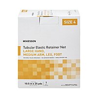 McKesson Elastic Net Retainer Dressing Tubular White Size 4 10-1/2 Inch X 25 Yard 