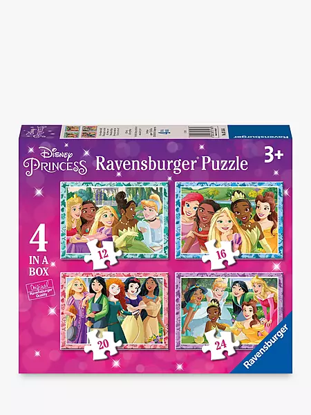 Disney Princess 4 in a Box Jigsaw Puzzle