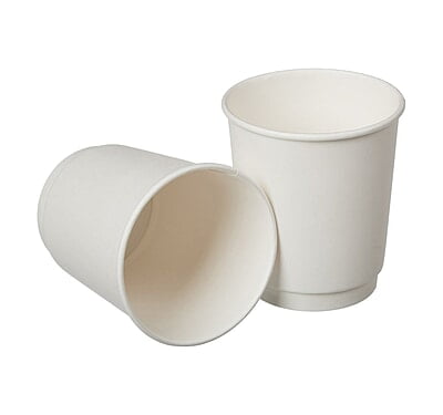 DOUBLE WALL PAPER CUP-250ML WHITE SPECTRA