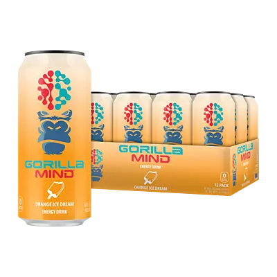 Gorilla Mind | Gorilla Mode Energy RTD | Ice Dream Orange
