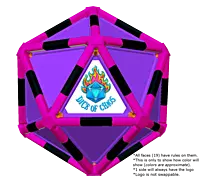 Full Dice - Disc Golf-DeepPink-Black-Purple