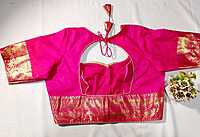 J210: Ready To Ship Beautiful Semi Gadwal Saree With Stitched Blouse J210: Ready To Ship Beautiful Semi Gadwal Saree With Stitched Blouse