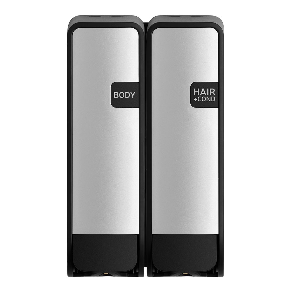 Quartz Double Dispenser Black/Silver