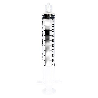 SOL-M 10 mL Luer Lock Syringe, No Needle – General Purpose Medical Syringe 