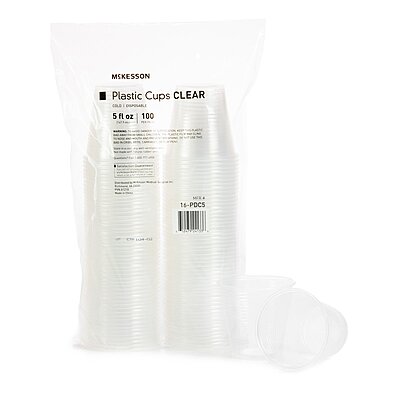 McKesson Drinking Cup 5 oz. Clear Polypropylene Disposable 