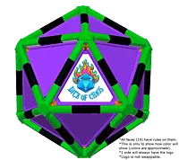Full Dice - Disc Golf-LimeGreen-Black-Purple