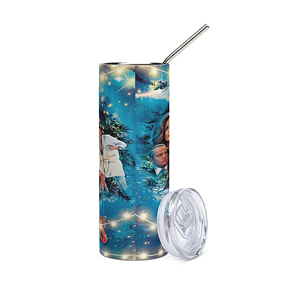 Christmas Vacation Movie Poster Skinny Tumbler – Classic Holiday Film Drinkware