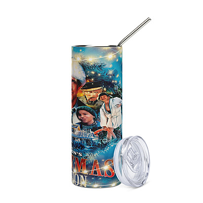 Christmas Vacation Movie Poster Skinny Tumbler – Classic Holiday Film Drinkware