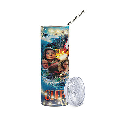 Christmas Vacation Movie Poster Skinny Tumbler – Classic Holiday Film Drinkware