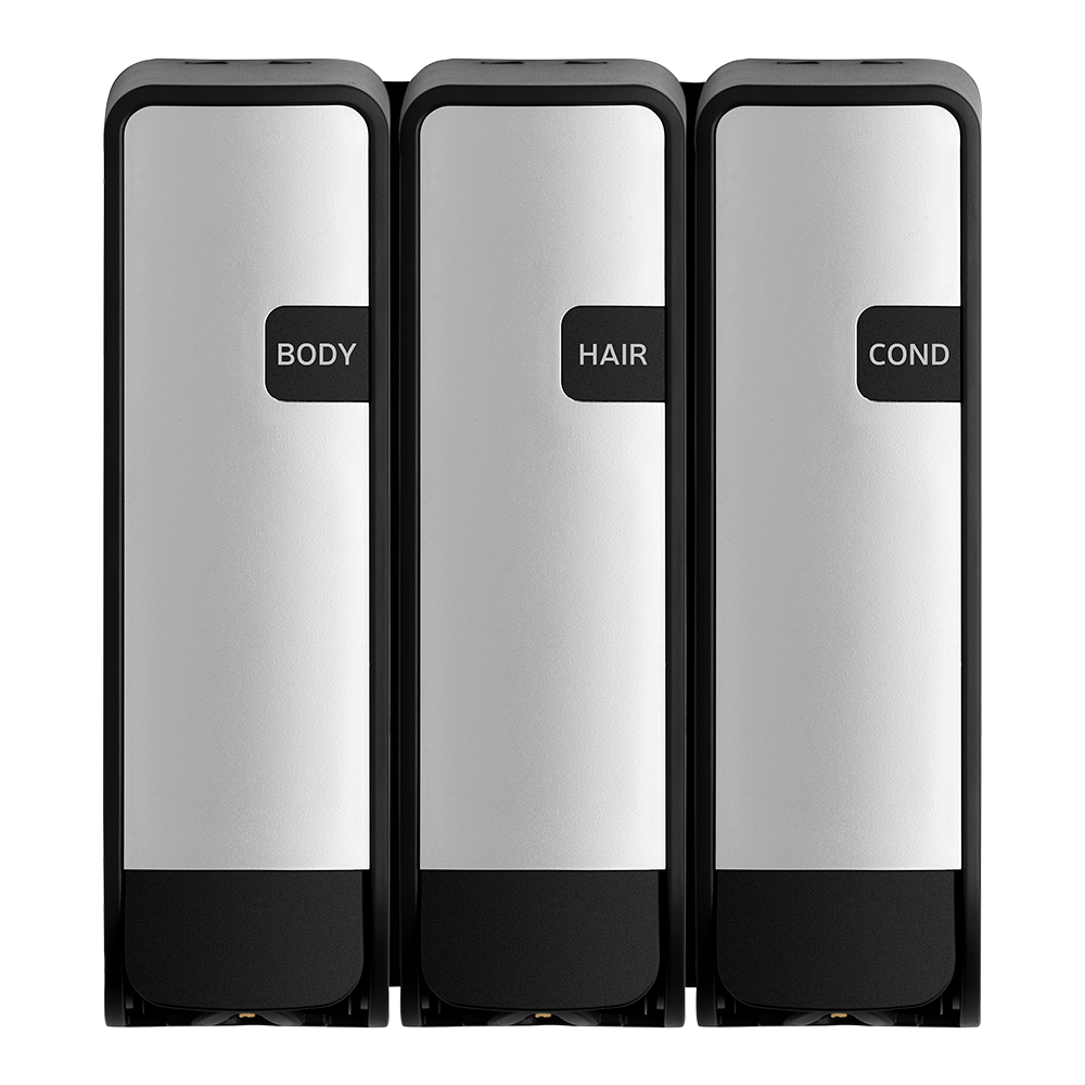 Quartz Triple Dispenser Black/Silver