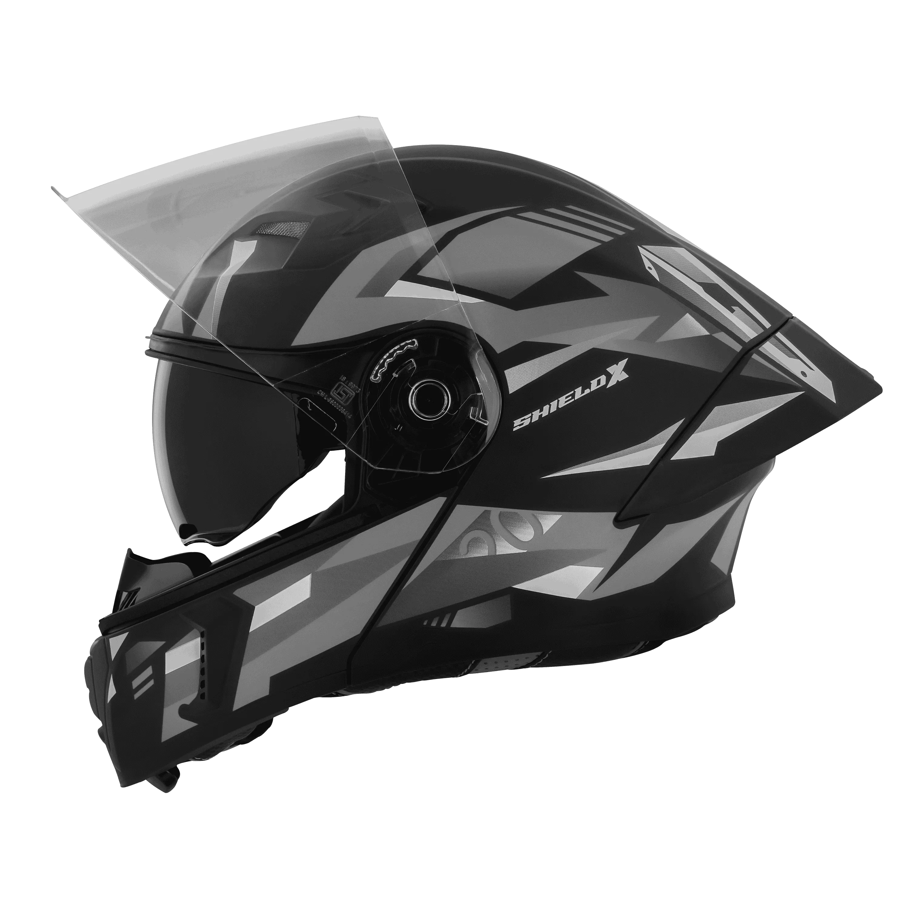 STEELBIRD SBA-20 ISS SHIELD X GLOSSY BLACK/GREY C/V 580 MM