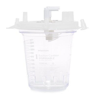 McKesson Suction Canister – 1200 mL Capacity, Pour Lid