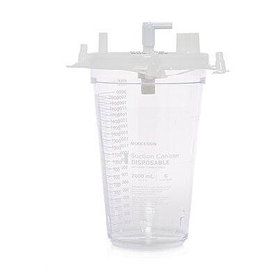 McKesson Suction Canister – 2000 mL Capacity, Pour Lid