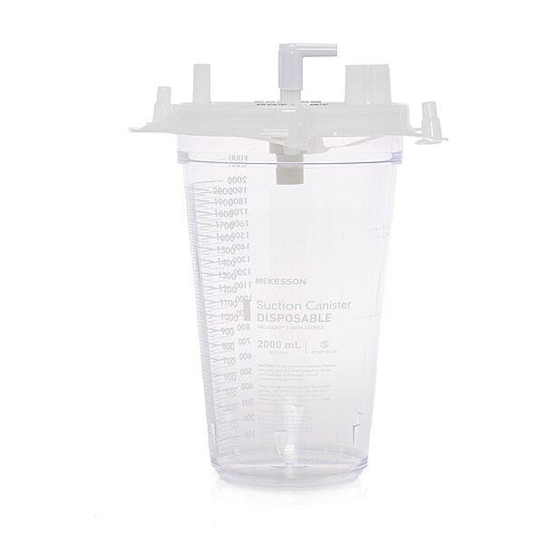 McKesson Suction Canister – 2000 mL Capacity, Pour Lid McKesson Suction Canister – 2000 mL Capacity, Pour Lid