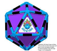 Full Dice - Table Tennis-Teal-Black-Purple