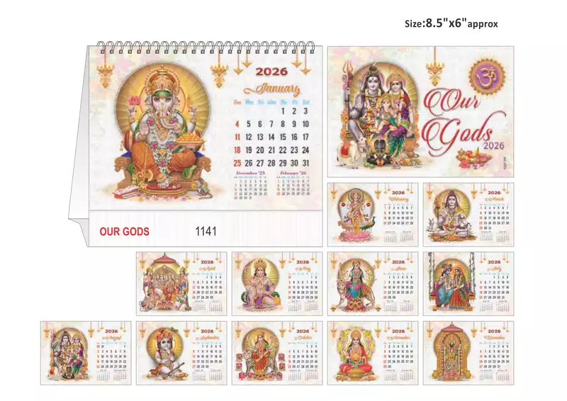 OUR GODS 2026-TABLE CALENDAR