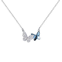 Twin Butterfly Crystal Necklace