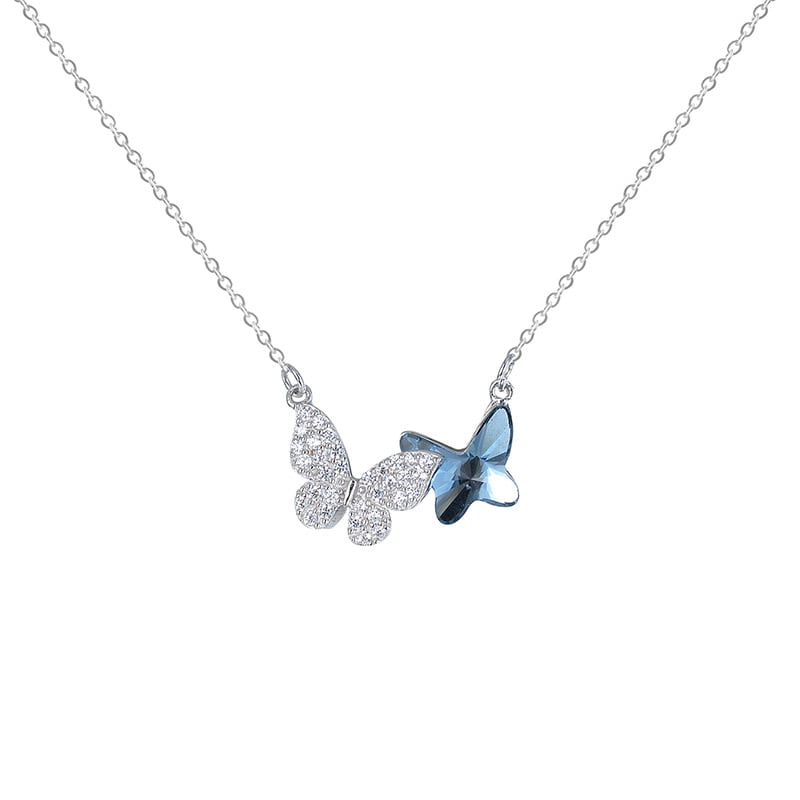 Twin Butterfly Crystal Necklace