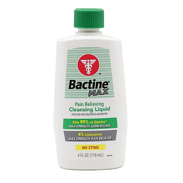 Bactine® MAX Pain Relieving Antiseptic Topical Liquid 4 oz Bottle (EA) Bactine® MAX Pain Relieving Antiseptic Topical Liquid 4 oz Bottle (EA)